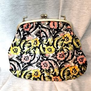 Vintage Floral Velvet Tapestry Purse